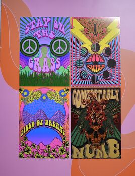 Stay On The Grass Psychedelic Poster Print, 3 of 5