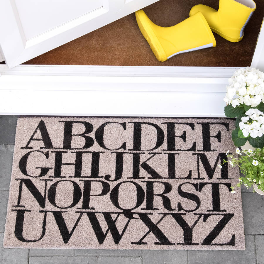Alphabet Door Mat By The Letteroom