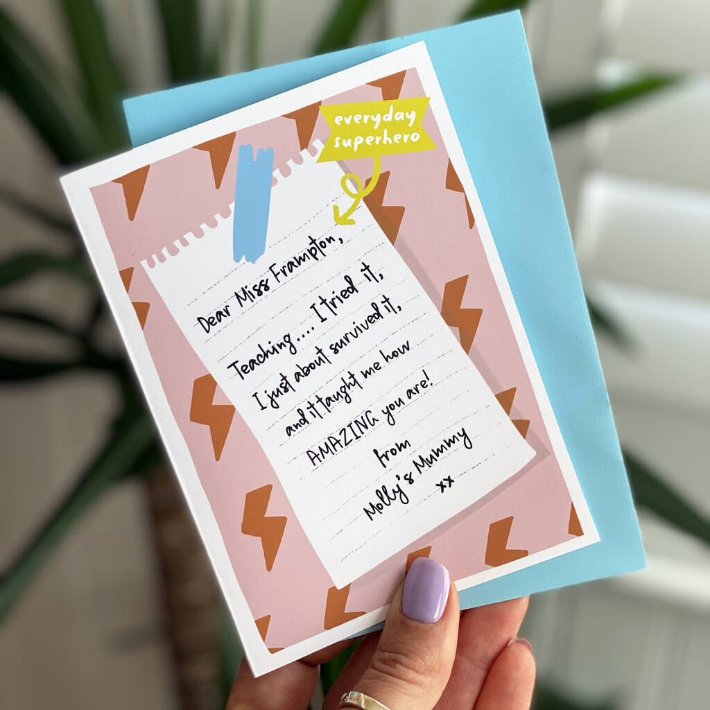 What To Write In Thank You Card For Teacher From Parent