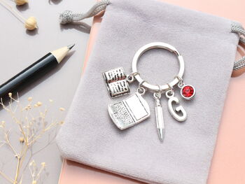 Personalised Writers Keyring Authors Gift, Graduation Gift, 7 of 9