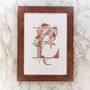 E Is For Echinacea Coloured Initial Print, thumbnail 8 of 10