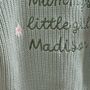 Personalised Mummy's Little Girl Sage Cardigan, thumbnail 3 of 3