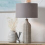 Grey Wash Rattan Bottle Table Lamp, thumbnail 1 of 7