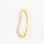 Nami 18 K Gold Plated Cz Stone Wave Bangle, thumbnail 3 of 5