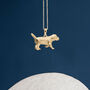 Yellow Gold Plated Golden Retriever Dog Necklace, thumbnail 2 of 10