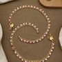 Gold Plated Red And Crystal Stone Chain Payal Anklet, thumbnail 3 of 3