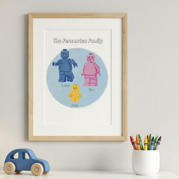 Personalised Lego Family Print, 2 of 4