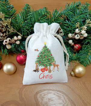 Personalised Woodland Christmas Gift Bag, 5 of 8
