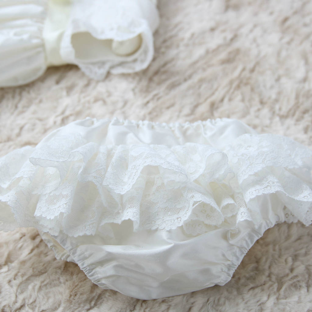 Scarlett Silk And Lace Frilly Knickers By Adore Baby