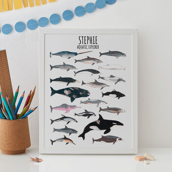 Personalised Whale And Dolphin Print, 7 of 7