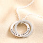 Personalised Sterling Crystal Linked Rings Necklace, thumbnail 3 of 7