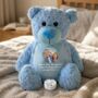 Personalised Photo Record A Voice Keepsake Memory Teddy Bear Blue, thumbnail 1 of 7