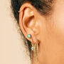 Jodhpur Hammered Gold Vermeil Hoop Earrings, thumbnail 2 of 7