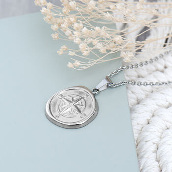 Personalised Compass Amulet Necklace, 7 of 11