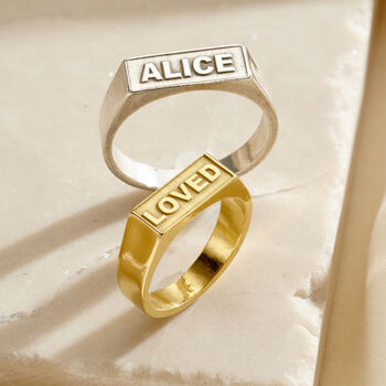 Personalised Engraved Impression Signet Ring, 6 of 6