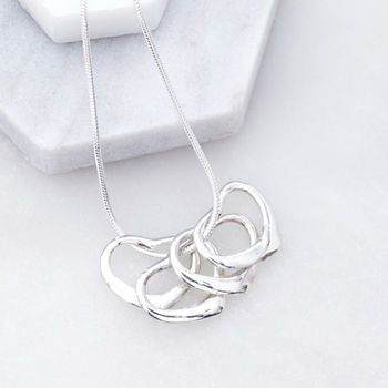 40th Birthday Silver Hearts Necklace, 2 of 8