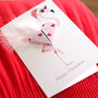 Flamingo Origami Heart Christmas Card, thumbnail 4 of 5