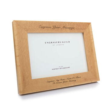 Personalised Solid Oak Photo Frame – 5x7, 2 of 6