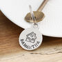Personalised New Home Housewarming Gift Round Pewter Keyring With Name, thumbnail 1 of 4