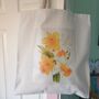 Daffodil Narcissus Print Cotton Tote Bag, thumbnail 1 of 6