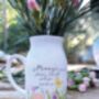 Personalised Small Milk Jug Style Mum, Mom, Mummy Vase, thumbnail 2 of 3