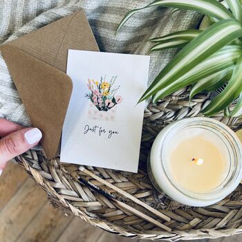 New Home Scented Soy Candle And Dried Flower Gift, 6 of 7