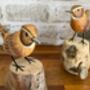 Hand Carved Wooden Wren Ornament Garden Bird Figurine, thumbnail 2 of 10
