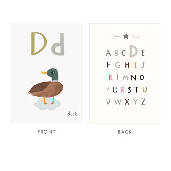 Personalised Animal Alphabet Flash Cards, 2 of 9