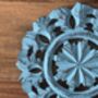 Mango Wood Carved Trivet Hot Food Surface Protector, thumbnail 2 of 9