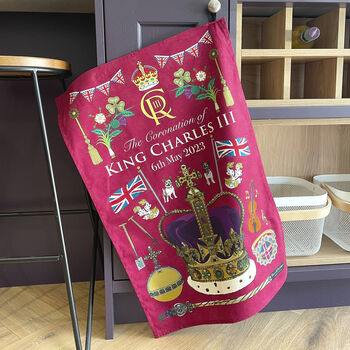 King Charles Coronation Set Of Two Tea Towels, 4 of 10