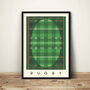 Rugby Minimalist Sports Poster, thumbnail 3 of 3