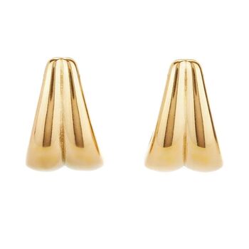 Retro 18ct Gold Plated Waterfall Hoops, 4 of 6