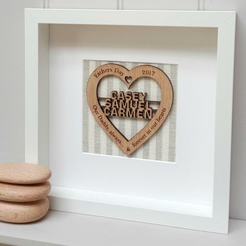 Daddy Dad Personalised Father's Day Oak Heart, 5 of 5