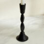 Viena Sculpture Shape Iron Black Candle Holder, thumbnail 2 of 3