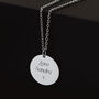 50th Birthday Gift For Her Engraved Personalised Disc Necklace, thumbnail 5 of 5