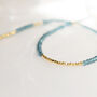Blue Topaz And Gold Plated Choker Necklace, thumbnail 1 of 6