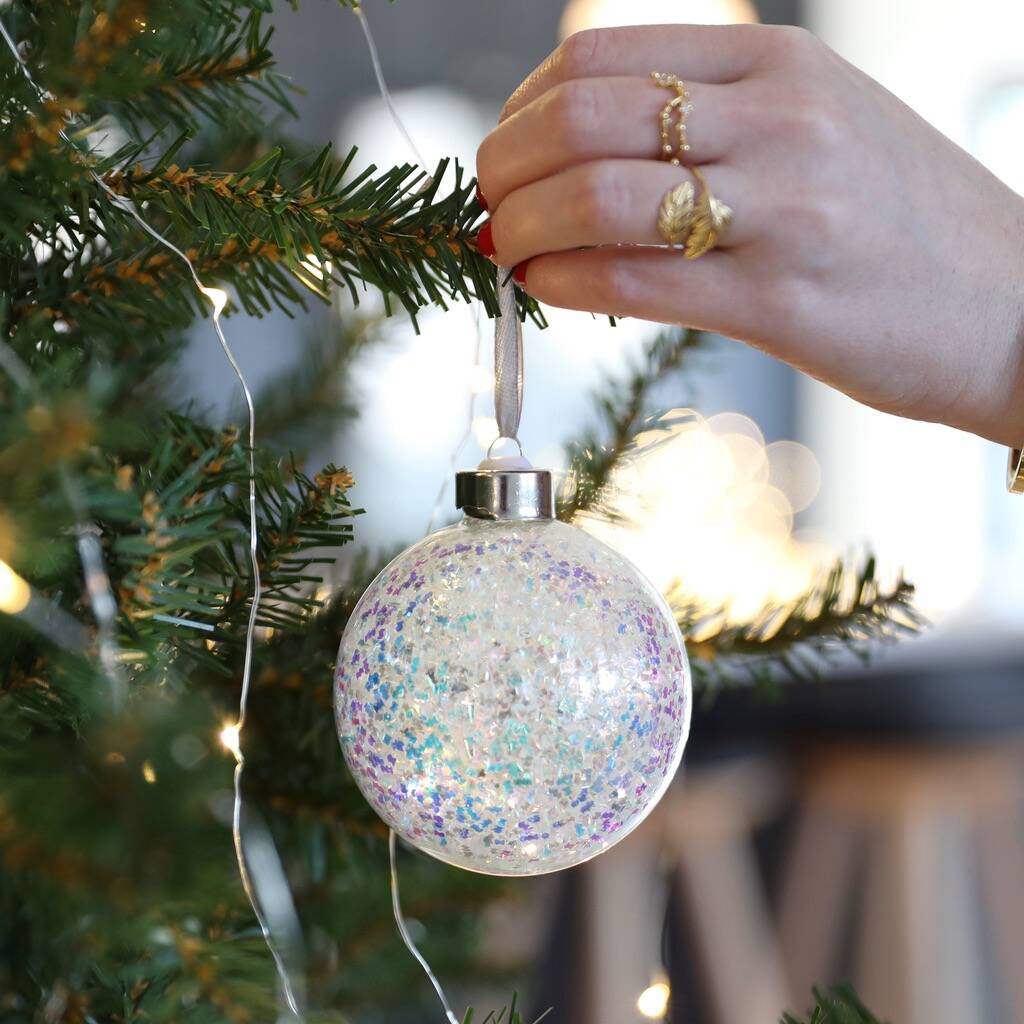 Personalised Zodiac Glitter Bauble By Lisa Angel | notonthehighstreet.com