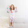 Personalised Floral Sibling Sister Girls Pyjamas / Pjs, thumbnail 6 of 7