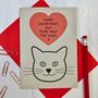 Cat Fur Baby Valentine's Day Card, thumbnail 1 of 2