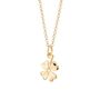 Four Leaf Clover Necklace, Sterling Silver, Gold Plated, thumbnail 10 of 10