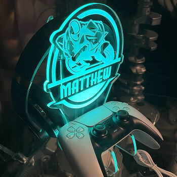LED Light Racing Motorbike Controller And Headset Stand, 3 of 3