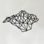 Geometric Isle Of Wight Wooden Wall Art, thumbnail 2 of 2
