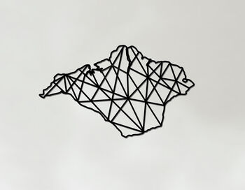 Geometric Isle Of Wight Wooden Wall Art, 2 of 2