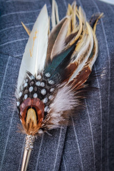 Country Style Feather Corsage Brooch Pins, 12 of 12