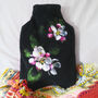 Apple Blossom Velvet Hot Water Bottle Luxury Spring Mother's Day Gift, thumbnail 4 of 5