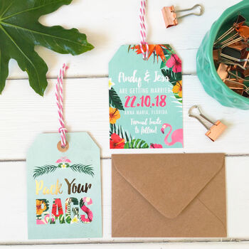 Tropical Palms Wedding Stationery, 4 of 11