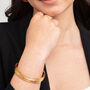 Nami 18 K Gold Plated Twist Bangle, thumbnail 2 of 5