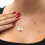 Sterling Silver And Rose Gold ‘I Love You’ Heart Charm Necklace, thumbnail 1 of 4