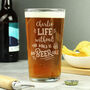 Personalised Funny Un Beerable Valentine's Pint Glass, thumbnail 3 of 5