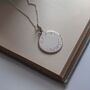 Latitude And Longitude Necklace In Sterling Silver, thumbnail 1 of 7